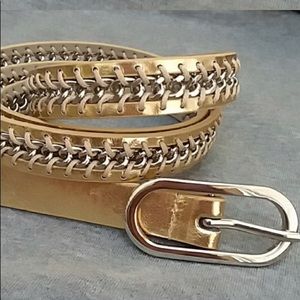 NINE WEST gold metal belt- Small